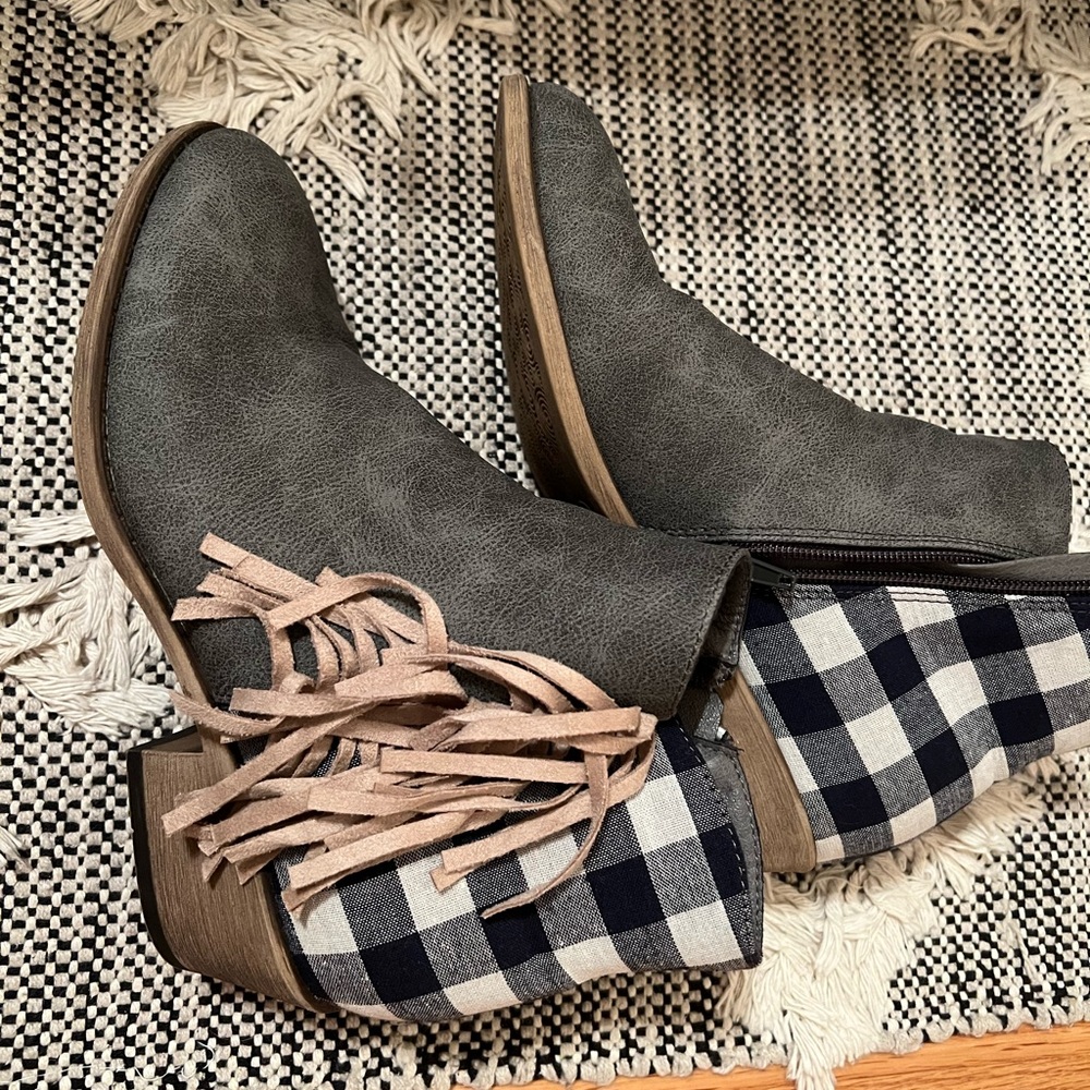 Fringe booties.